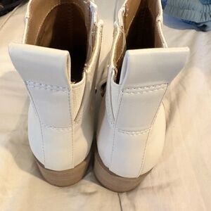 White ankle boots